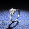 D Color 1ct Moissanite Diamond Ring 925 Sterling Silver Ring Classic Diamond Ring Women's Engagement Ring Wedding Ring Gift for Girlfriend