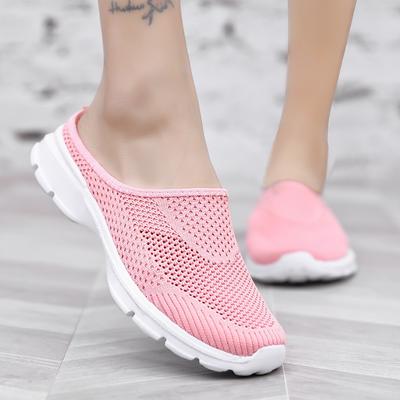 Модные женские прогулочные туфли на платформе слипоны ортопедические диабетические женские мюли сетчатые легкие тапочки на танкетке женские кроссовки
