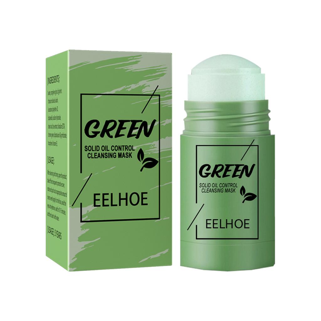 Green Tea Cleansing Solid Face Mask Stick Cleans Pores Remove Blackhead Oil Control Moisturizing Beauty Skin Care