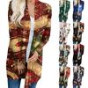 Women's Fashion Casual Christmas Tree Printed Mid-Length Cardigan Jacket