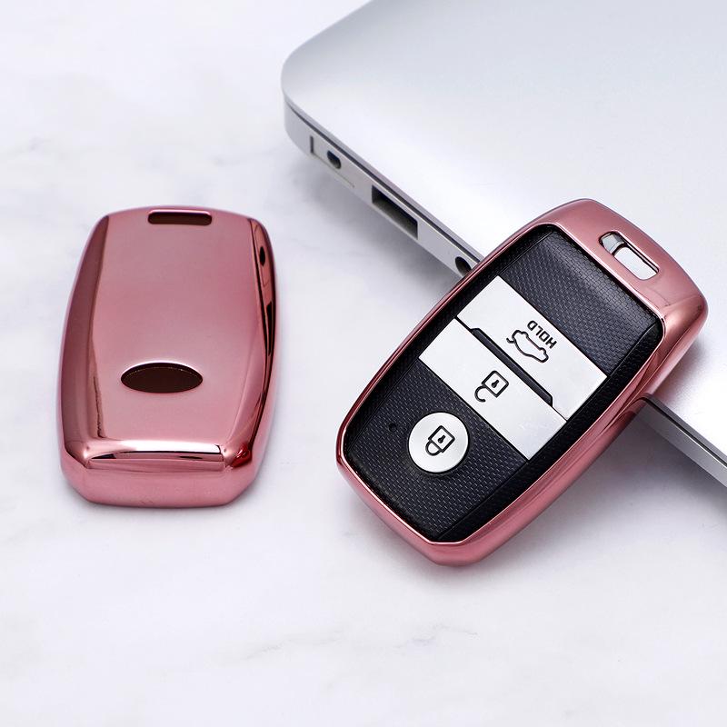 Чехол для ключа автомобиля Kia K3/K4: Совместим со Sportage, KX3, Yipao, KX57, Kaisen, CROSS, Sorento - Полужесткий чехол с пряжкой