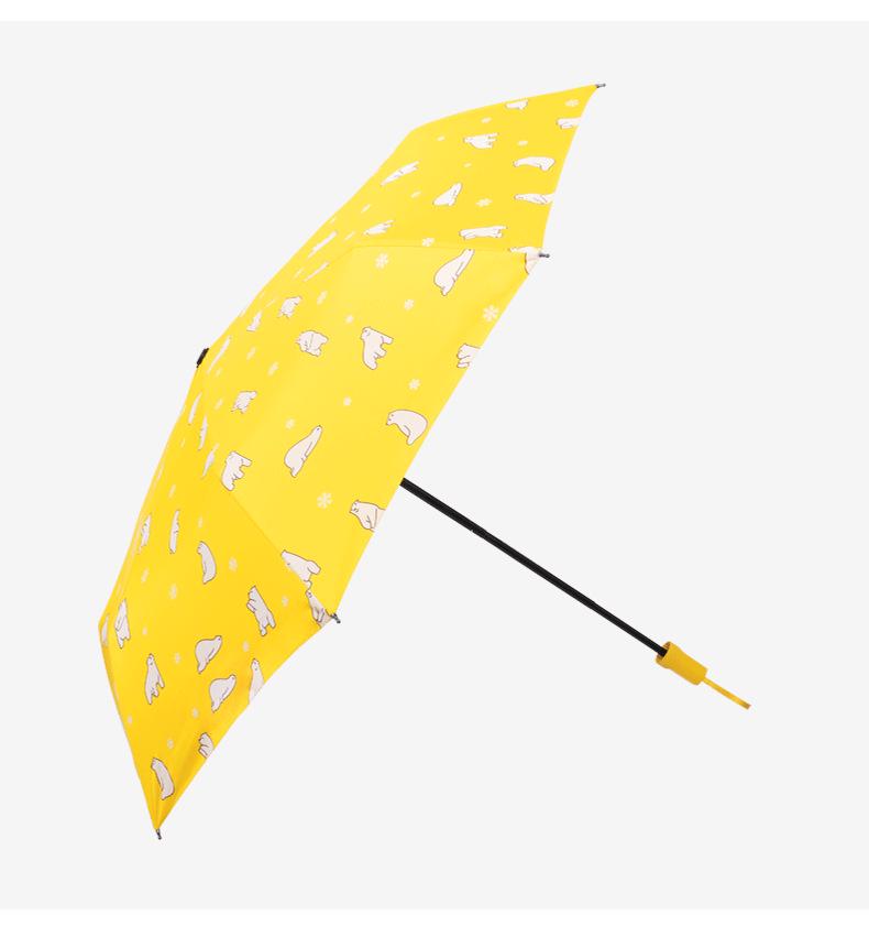 Cartoon Print Dual-Use Folding Sunshade Umbrella - UV Protection and Rainy Day Use