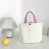 Make Hand-Held Canvas Bag Plus Snap Button Student Casual Shoulder Bag Shopping Bag