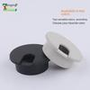 Gray Round Desk Cable Grommet - 35mm