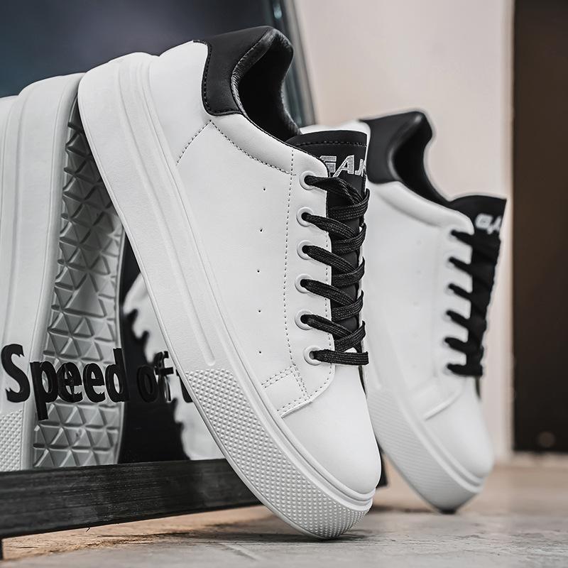 Мужская обувь Обувь для скейтбординга Весна Новые молодежные туфли Guochao Маленькие белые туфли Модные универсальные трендовые туфли для скейтбординга Повседневная обувь для скейтбординга