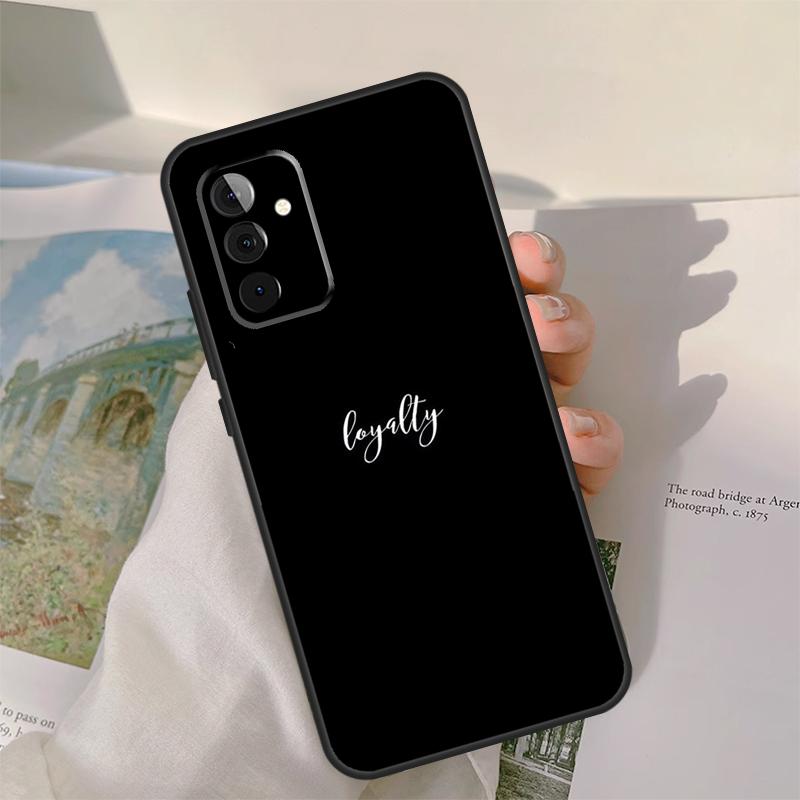 Простой Минималистичный Черный Чехол с Цитатой Для Samsung Galaxy A55 A35 A15 A32 A12 A22 A52 A06 A54 A34 A14 A56 A36 A26 A16 A13 A53