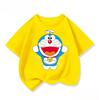 Trendy Kids Short Sleeve Tee Lovely Doraemon Print Crew Neck Fashion Street Style Summer Tops For Kids Age 3 14 Years