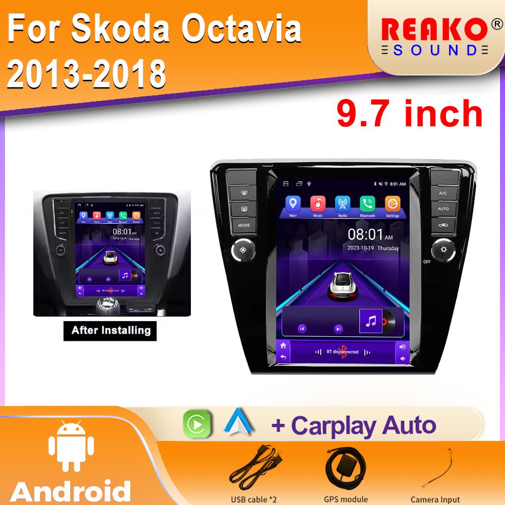 2Din Android Car Radio Intelligent System for Skoda Octavia 2013-2018 for Tesla Carplay DSP WIFI BT Car Multimedia Video Player