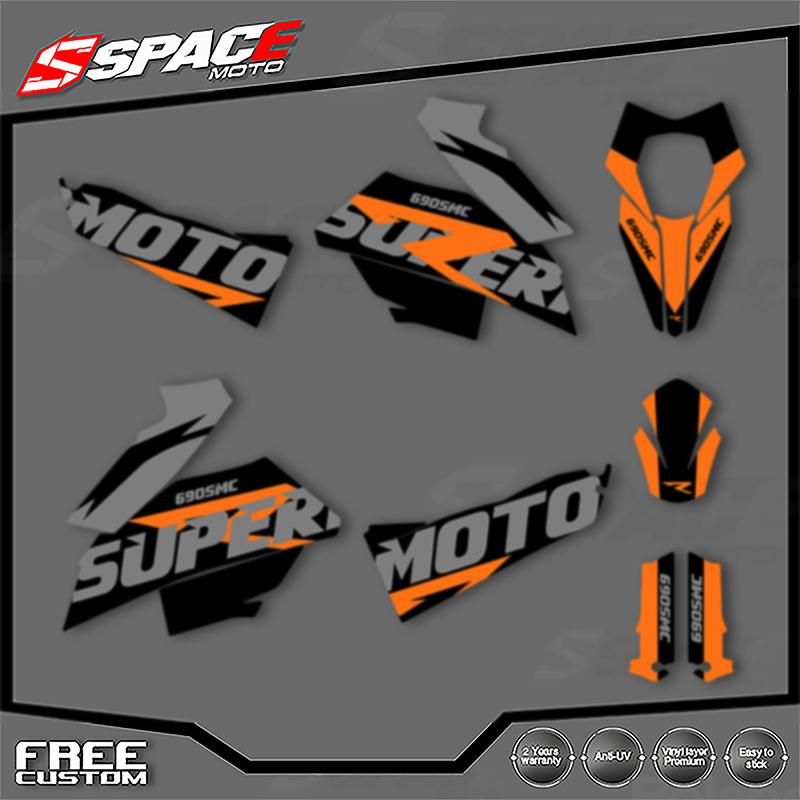 SPACE Индивидуальные мотоциклетные наклейки Для KTM 2007 2008 2009 2010 2011 SMR 690 R Комплекты декалей 008