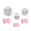 Plunger Baking Tools Homemade Plastic Bow Knot Tie Cookie Cutters Set Biscuit Mold Stamp Press