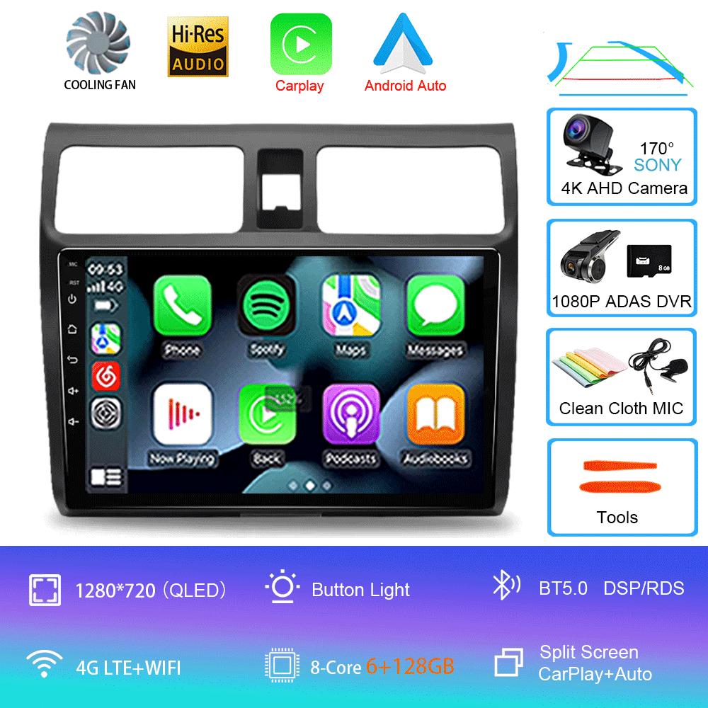 9-дюймовый Android 14 для Suzuki Jimny JB64 JB74 2018 - 2020 Мультимедийный видеоплеер Автомагнитола Стерео GPS 2din Навигация CarPlay