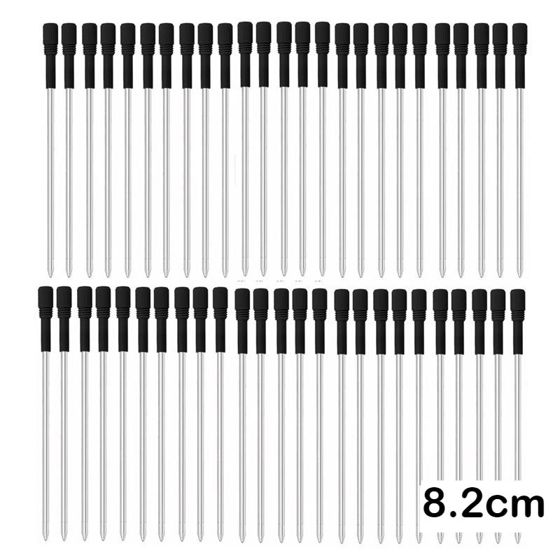 5/10/50 PCS Ballpoint Pen Refills Metal 82mm Pen Refill Black Blue Pen Refills Gifts Office School Supplies Stationery
