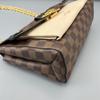 [Pre-Owned] Vavin Classic Metal Lock Coated Canvas And Grainy Calfskin Chain Shoulder Bag Crossbody Bag Small - Very Good #10X7QN5