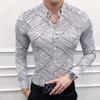 Модная полосатая рубашка, мужская приталенная профессиональная классическая рубашка для офиса и бизнеса, повседневные рубашки