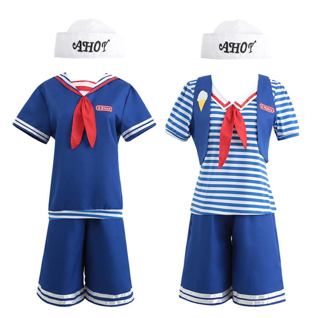 Хэллоуин Детский Косплей Аниме Костюм Костюм, Жилет, Воротник, Футболка, Шорты, Шляпа, Косплей Реквизит, Одежда