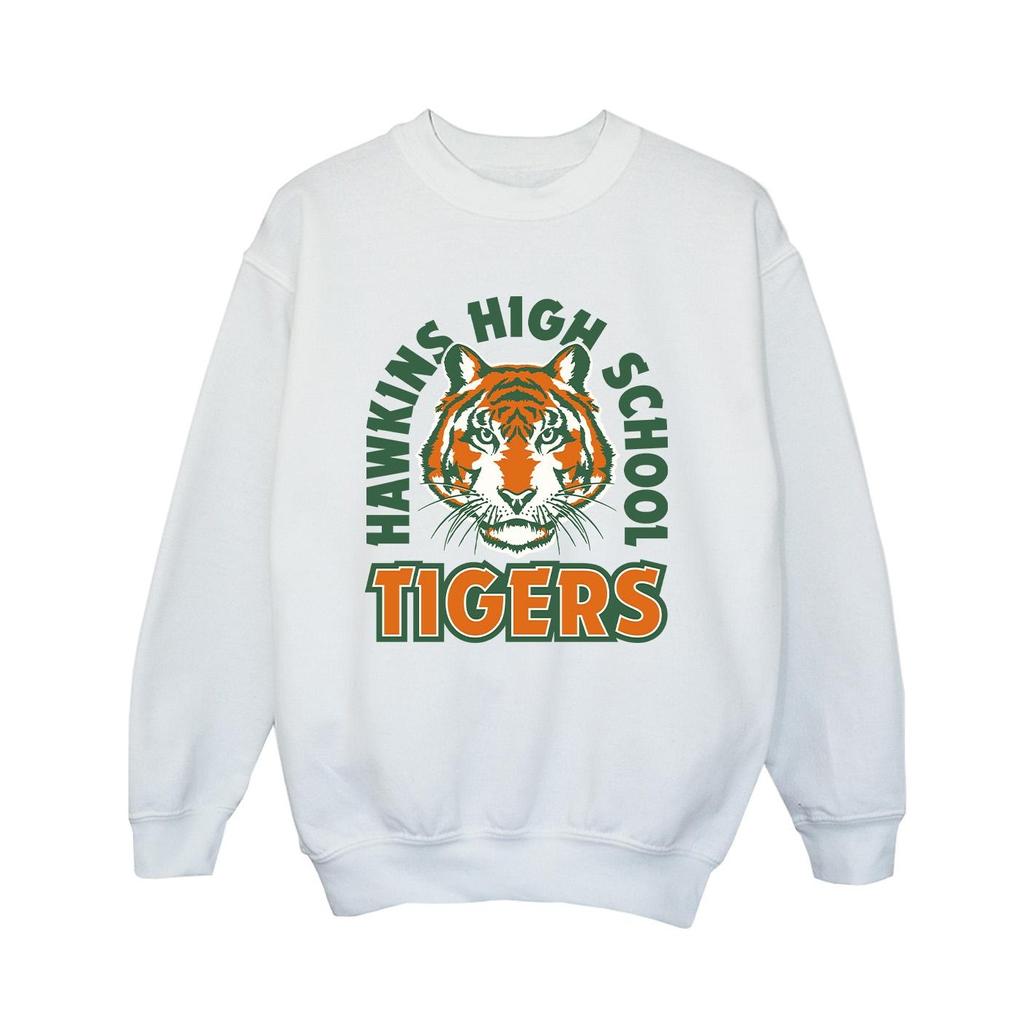 Netflix Boys Stranger Things Hawkins Arch Tiger Sweatshirt