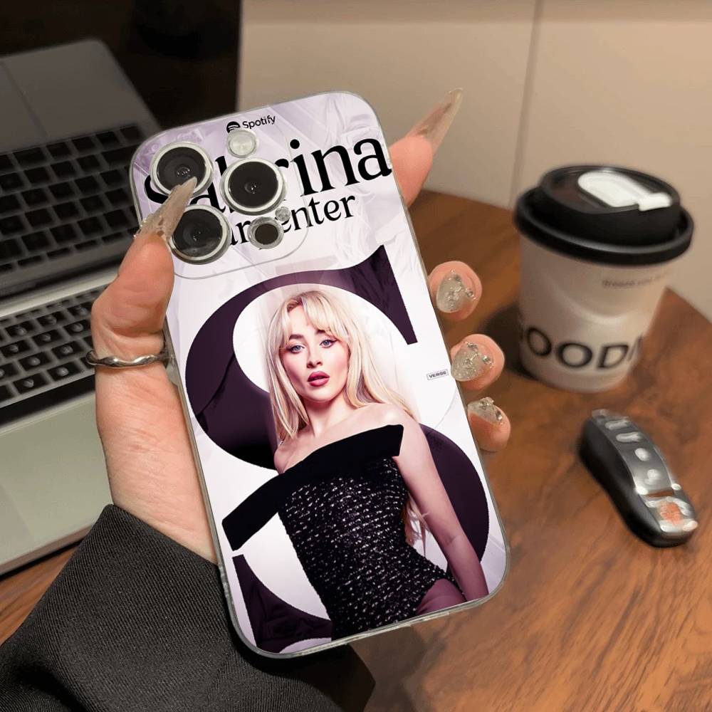 Певица S-Сабрина Карпентер Прозрачный Чехол Для iPhone 11 12 13 14 15 16 17 Air Pro Max Plus Mini Ударопрочный Чехол