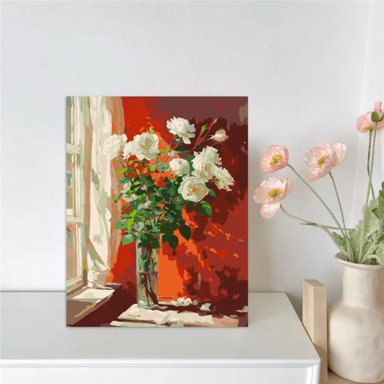 1 набор для самостоятельной масляной живописи для взрослых с деревянным мольбертом DIY Paint by Numbers