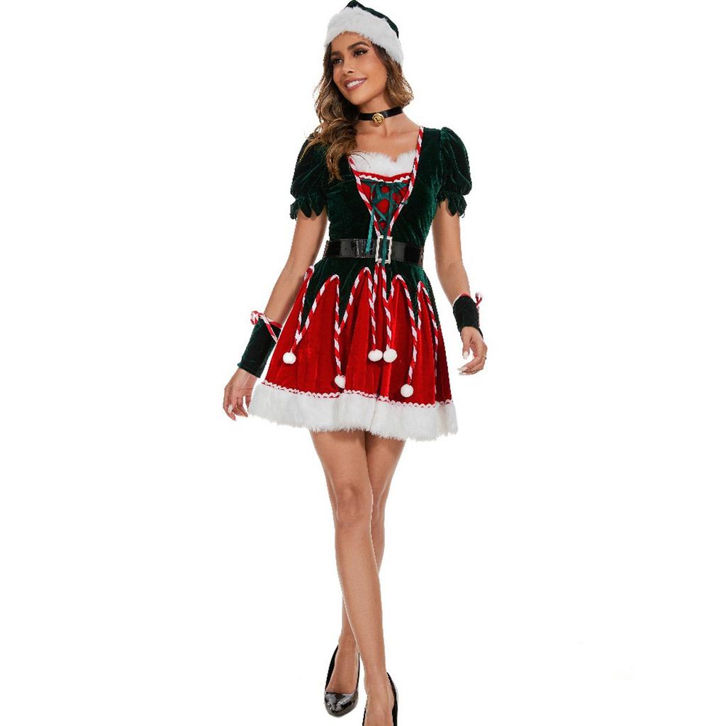 Women's Christmas Party Holiday Party Hooded Suit Costume