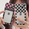 Прозрачный чехол для телефона с шахматным слотом для карт для iPhone 11/12 Pro/13/14/15/16 Pro Max