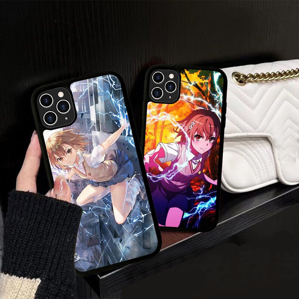 Аниме М-Мисака Микото Милый Чехол для Телефона Силиконовый PC+TPU Для Для iPhone 11 12 13 14 15 16 Plus Pro Max Чехол