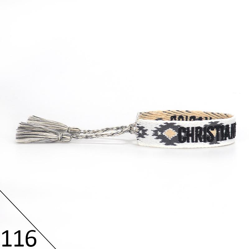 Браслет дружбы ручной работы с вышивкой и кисточками для женщин