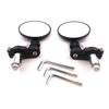 7/8" 22mm Universal Motorcycle Mirrors Round Handlebar Wing Foldable Mirrors End Side Mirror Black with Tool