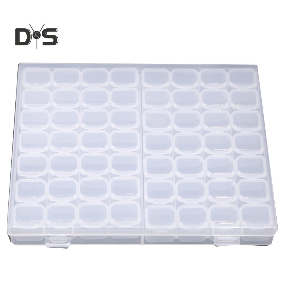 Fancystyle 56 сетчатый прозрачный ящик для хранения украшений для ногтей ящик для инструментов с крышкой контейнер для демонстрации