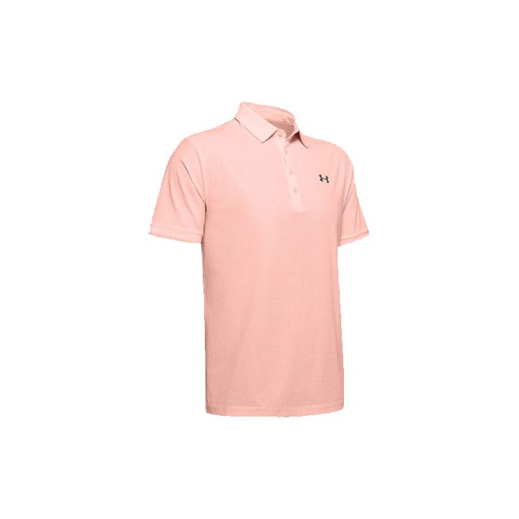Under Armour Playoff Polo Shirts Men's Light Pink Polo Collar Moderate Straight Fit 1327038-845