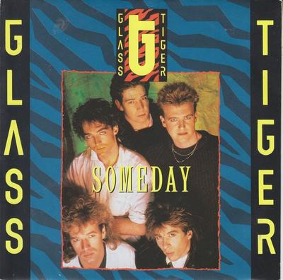 7-дюймовая пластинка GLASS TIGER - Someday MT17 Manhattan Recor 1986 UK Рок Б/У