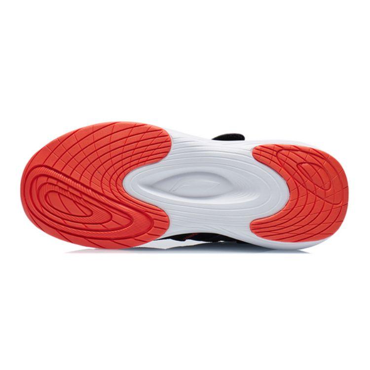Li Ning Zhi Rou 2.0 Slim Casual Non-Slip Wear-Resistant Breathable Low-Top Kids Running Shoes Kids Sneaker Black Red YKCR120-1