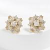 ZAKOL Simple Geometric Zircon Square Shape Stud Earrings Cute Shiny CZ Bride Bridesmaid Earring Zircon