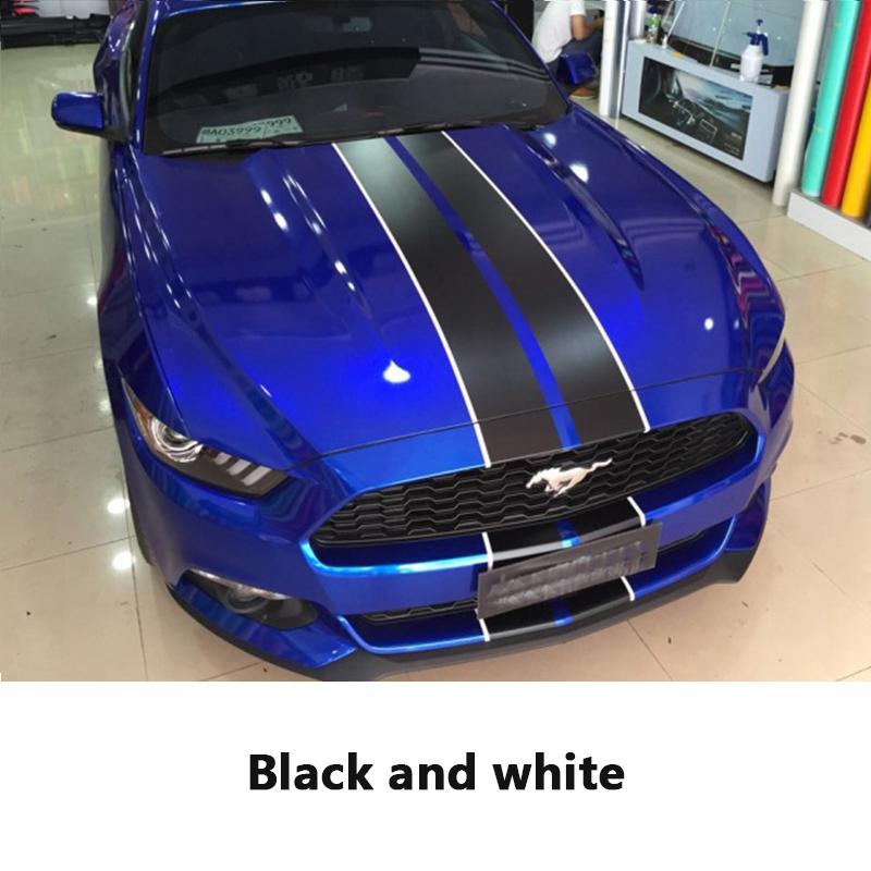 Для Ford Mustang 15-20 узор из углеродного волокна, полный кузов, гирлянда, декоративная наклейка, капот двигателя