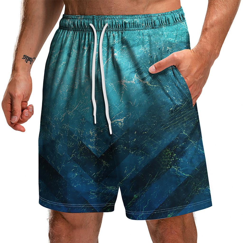 Мужские летние забавные пляжные брюки, шорты с 3D цифровой печатью и карманами