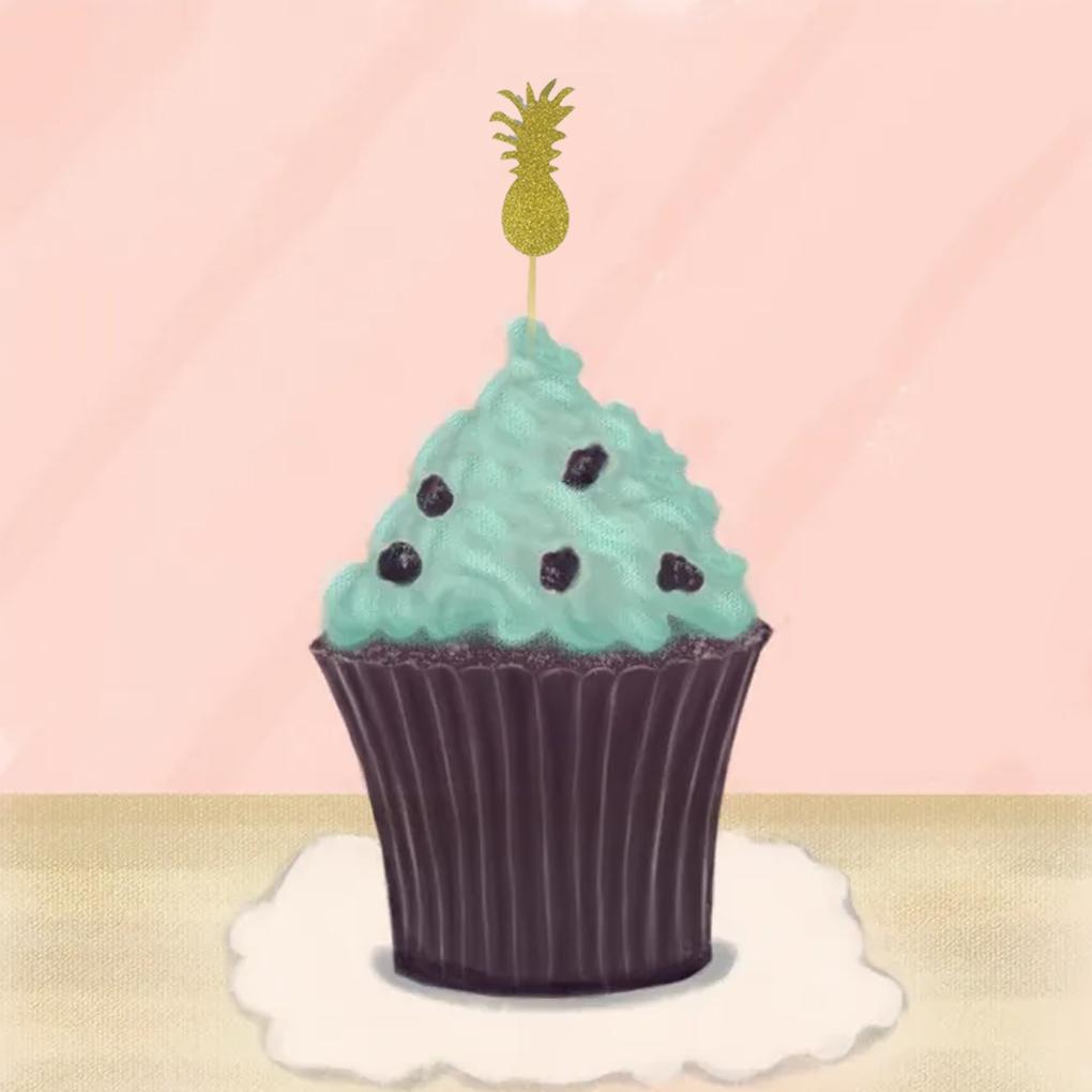 24 шт. деревянных принадлежностей для украшения торта, разноцветные фламинго, необычные картонные инструменты для выпечки, украшения на день рождения в качестве домашнего декора