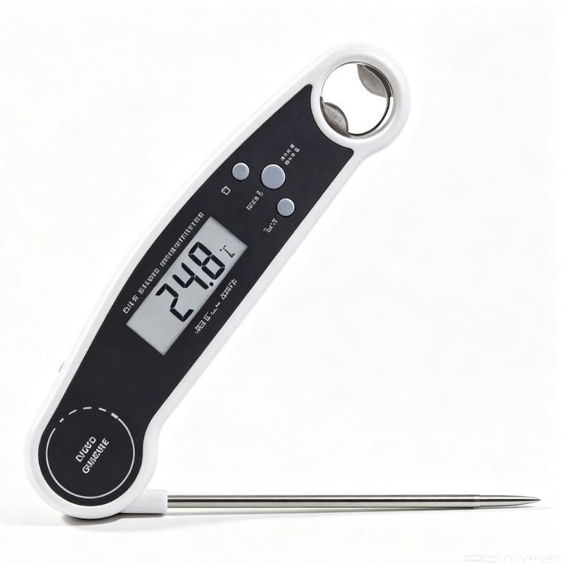 Foldable Digital Food Thermometer Instant Read Backlit Screen for Home Kitchen Baking Roasting Grilling Meat Turkey BBQ