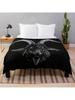 Baphomet Satanic Goat Flannel Fleece Throw Blankets For Bed Sofa Living Room Soft Warm Cozy Fluffy Plush