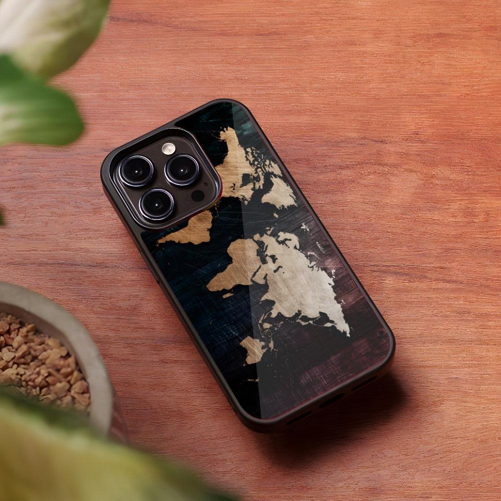 Чехол для телефона с картой мира для Iphone 16 15 14 13 Pro Max 12 11 Mini 7 8 Plus Se Xr X Xs Fundas Shell PC+TPU Чехол