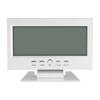 LCD Digital Sound Sensor Table Desk Alarm Clock with Calendar and Temp Display Silver