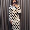 European and American women's clothing new fashion printing polka dots polka dots slim fit display casual dress long skirt