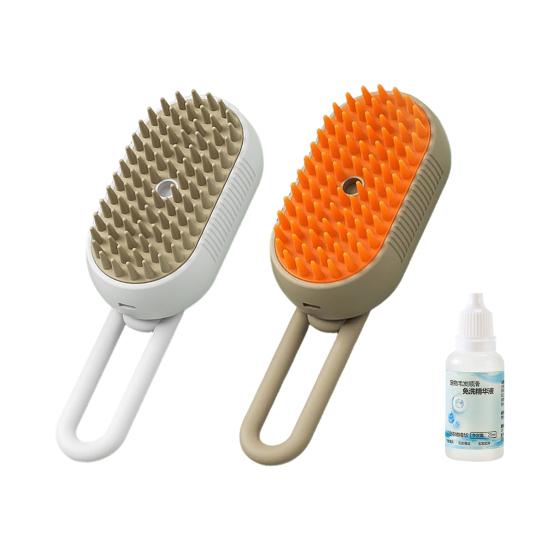 Паровая щетка для домашних животных 3-в-1 Расческа-спрей для домашних животных для линьки, груминга, массажа, чистки