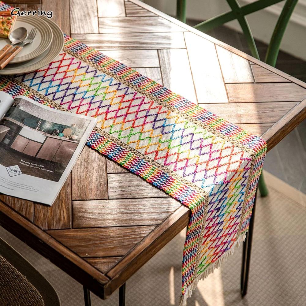 Green Table Runner Vintage Wedding Decoration Table And Room Tablecloth Elegant Table European Style Home Textile