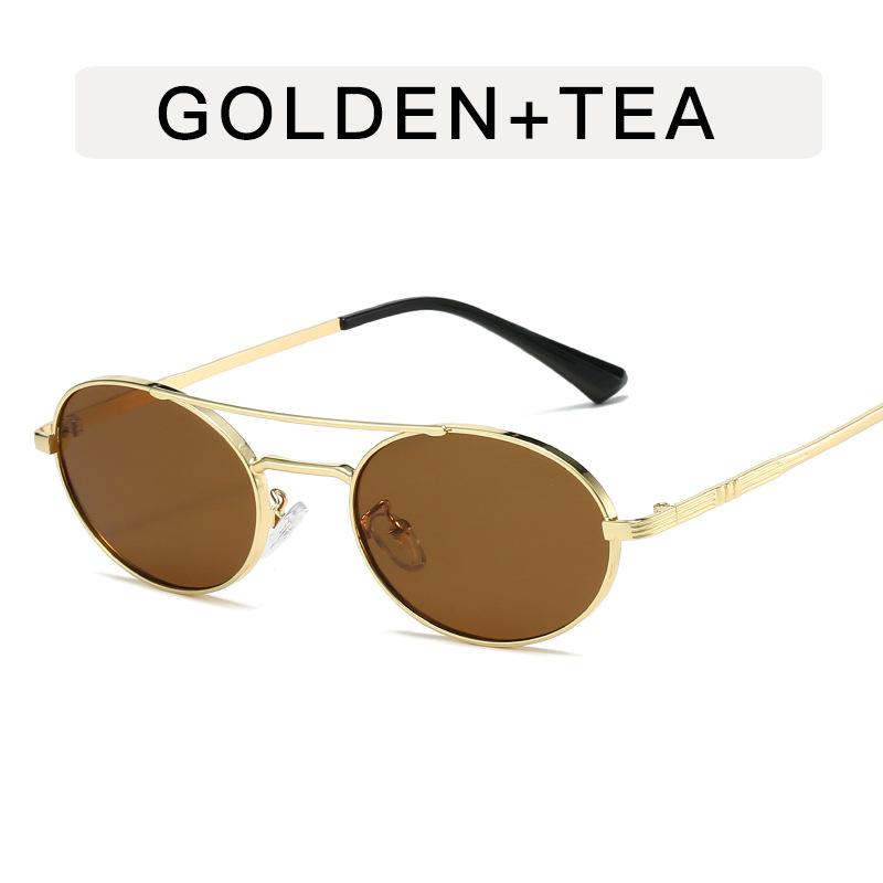 Женские солнцезащитные очки в винтажном стиле, овальной формы, с двойной переносицей, для мужчин, для вождения, для пеших прогулок, женские солнцезащитные очки