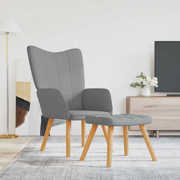 VidaXL Relaxation Chair and Stool Armchair with Footrest Living Room Chair Home Interior 327930