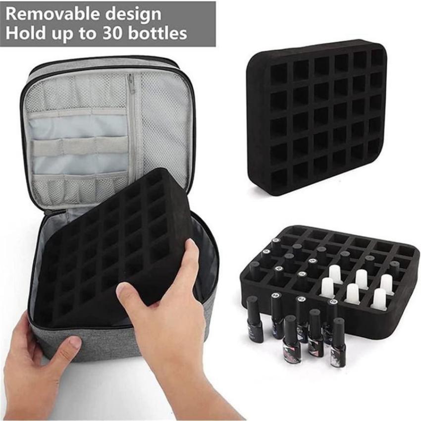 Большой вместительный органайзер для лака для ногтей, чехол для переноски, двухслойная лампа для сушки ногтей, кисть для дизайна ногтей, дрель для ногтей, коробка-органайзер для лака для ногтей