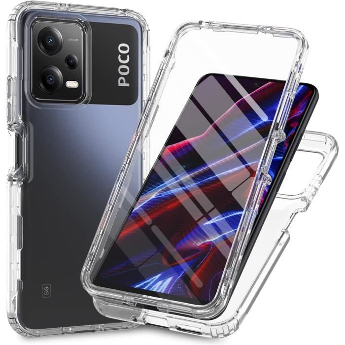 Чехол для Xiaomi Poco X5 5G - Чехол-книжка 360 Полная защита Прозрачный 2 части Передняя Задняя Защелкивающийся Phonillico®
