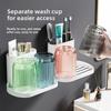 Soporte para cepillos de dientes de pared sin taladros organizador de baño adhesivo