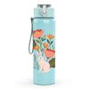 1PC Wild Flower Bouquet 750ml Color Plastic Sports Water Bottle Leakproof Flip Straw Lid Suitable for Sports Office Home Use
