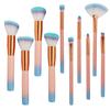 10pcs Makeup Brushes Set Foundation Powder Eye Shadow Blush Blending Lip Fan Make Up Brush Kit Cosmetic Beauty Tool Kit