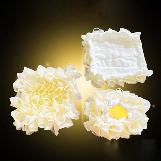 3 шт. Люфа Мыло Мочалка для тела с мягким полотенцем 2-в-1 Гель для душа Мыло Люфа Ткань Сетчатый дизайн Разглаживающая кожу Мочалка для тела